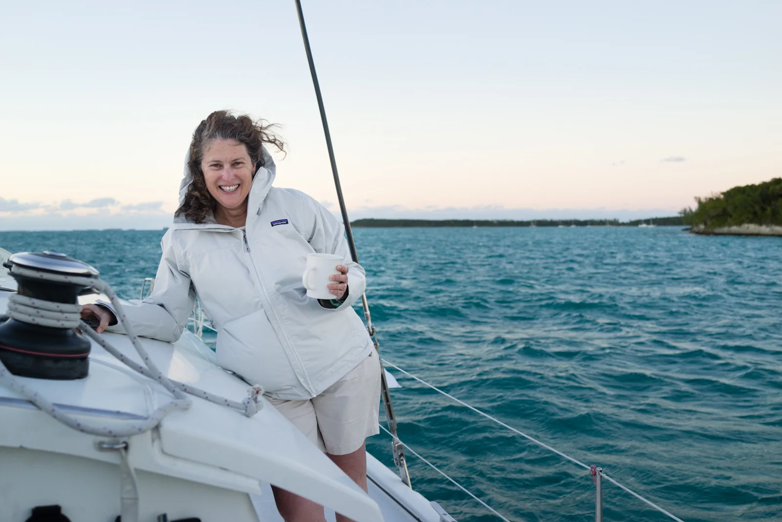 Myssie just enjoying being on the boat.