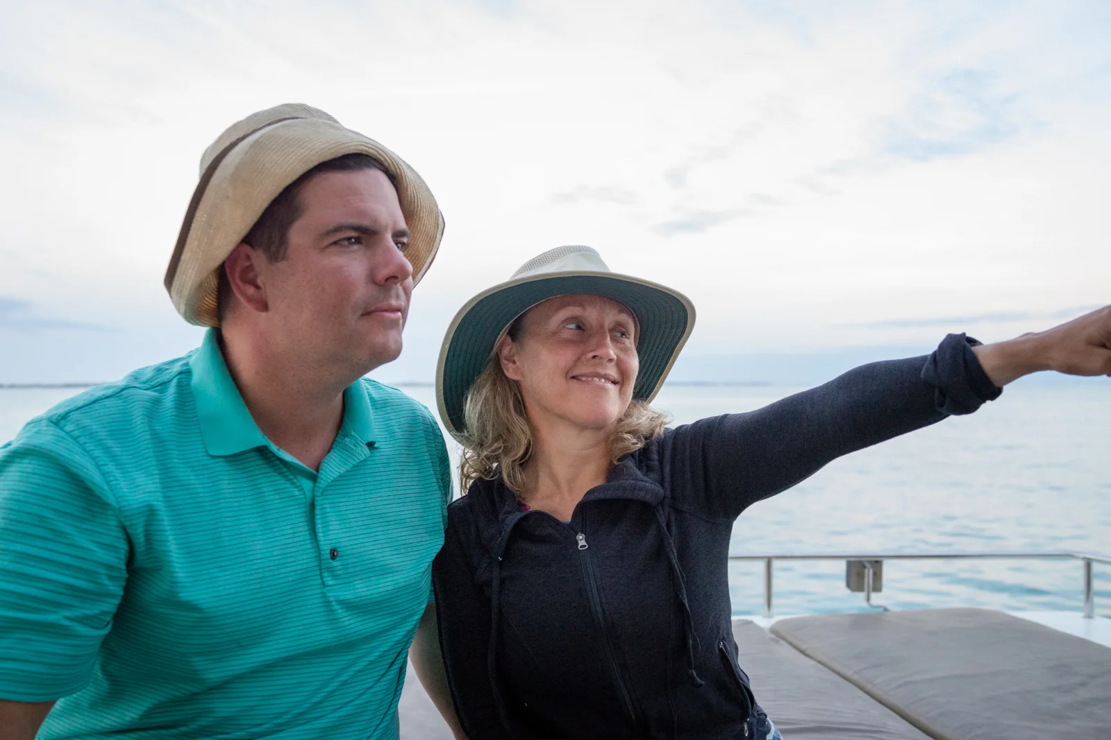Simon and I goofing around before dinner. Hats are funny. Thanks, Janine for the pics!