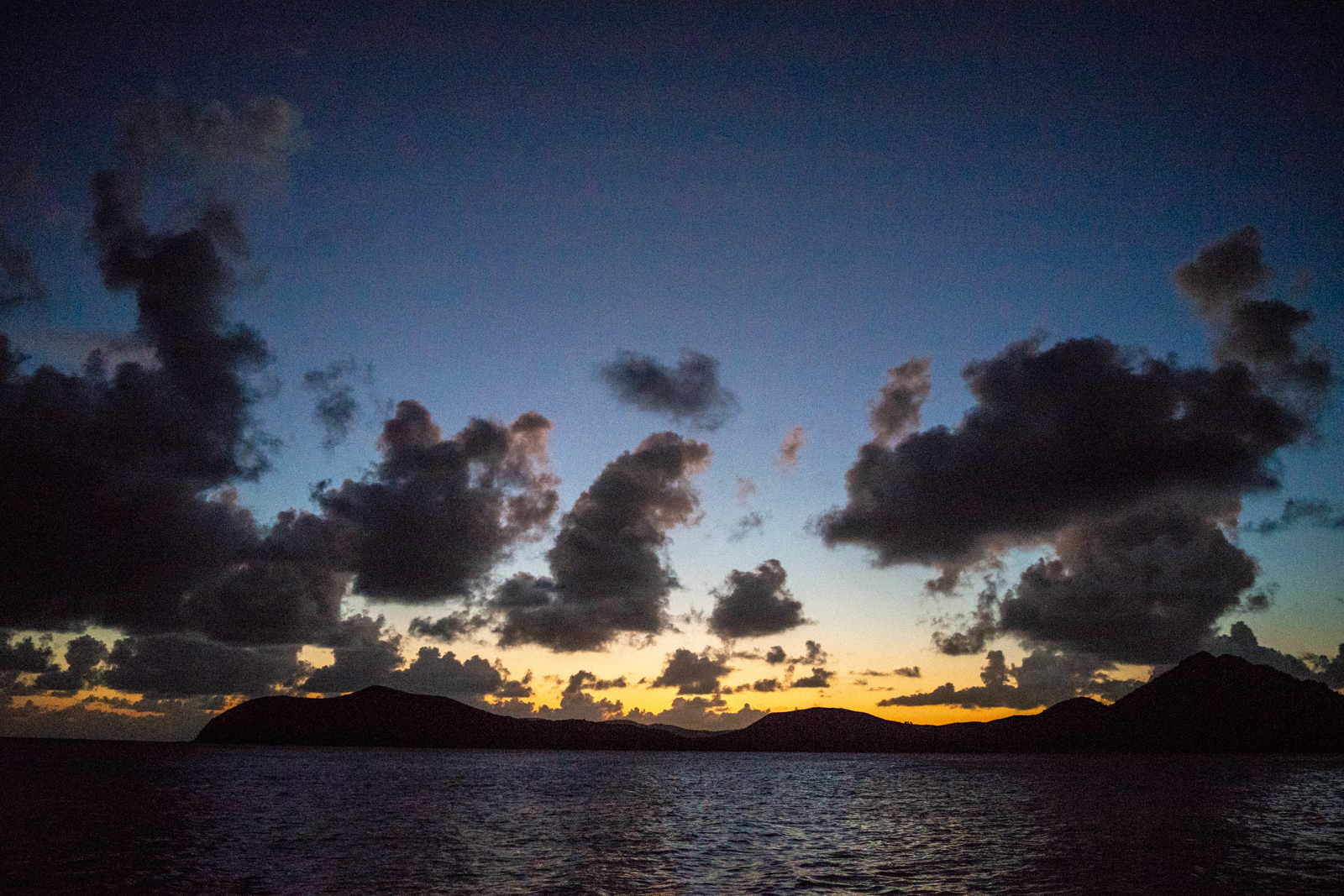 Sunset from our overnight spot at Cooper.