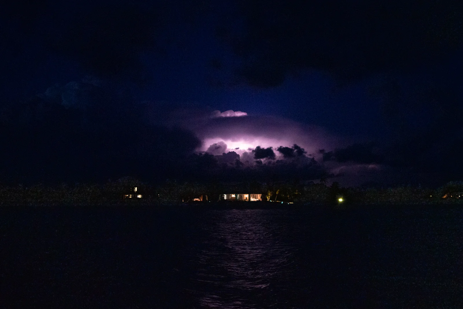Last night’s light show in Baker’s Bay. Heat lightning for hours.