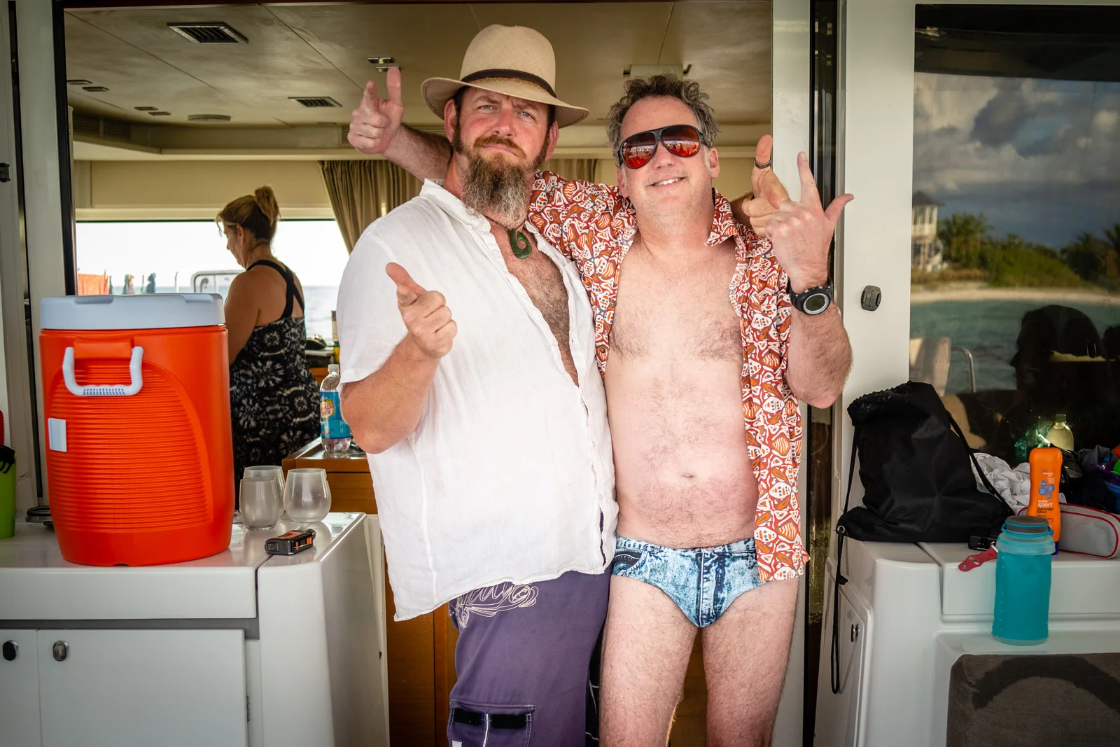 Richie and Hopper in an outfit that makes us all just a little uncomfortable….