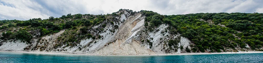 Gidaki Bay, with its stunning white cliffs and swim through to secret amphitheater has become one of my favorite Ionian swim spots.