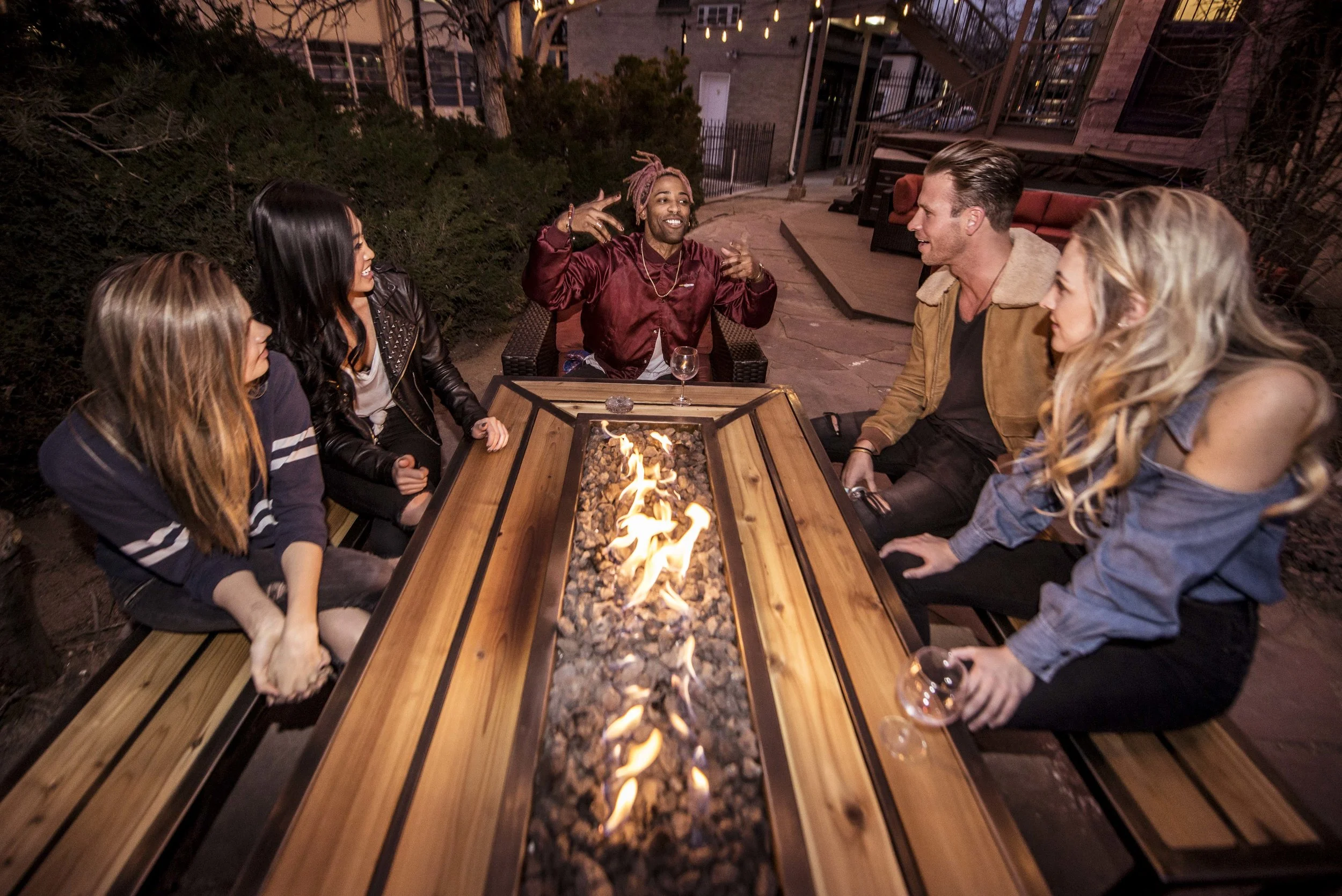 Ember Hostel fire pit