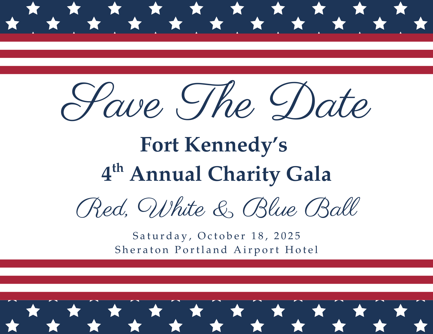 Fort Kennedy's 4th Annual Charity Gala - 2025 Red, White & Blue Ball