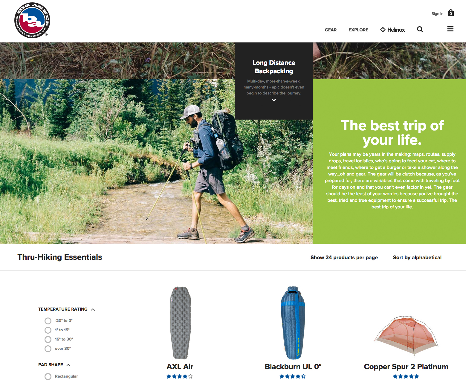 Big Agnes Website