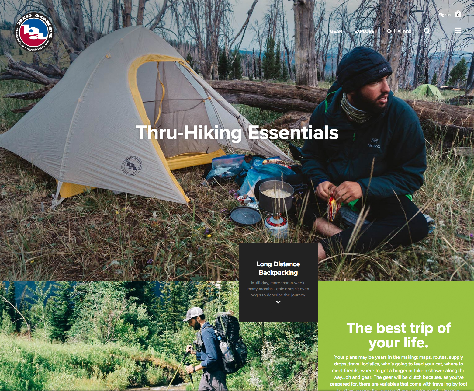 Big Agnes Website