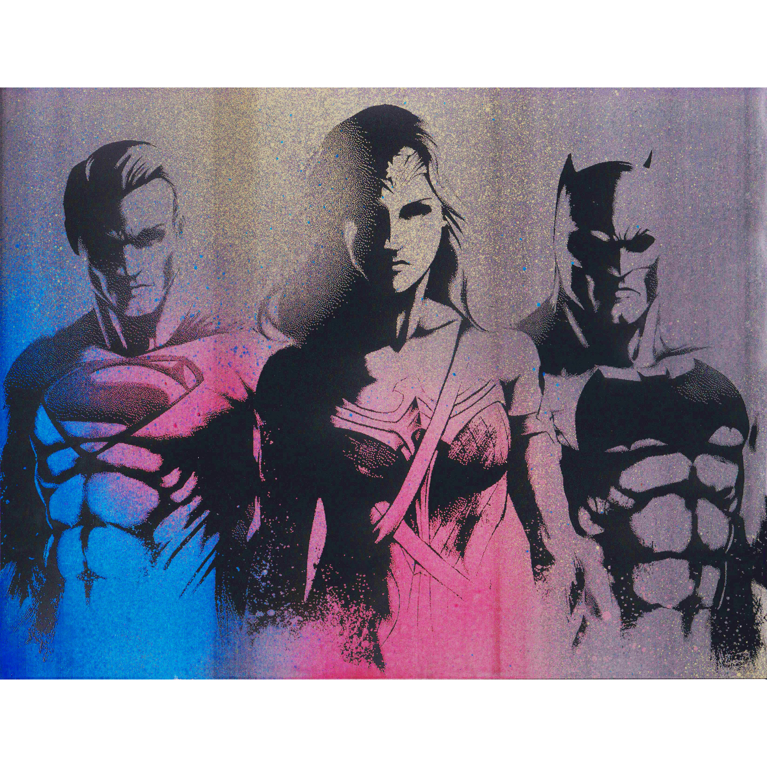 Justice League Founding Members Metal Painting — Art of Steel