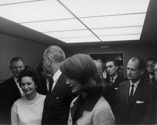 The famous wink to LBJ after the Assassination
