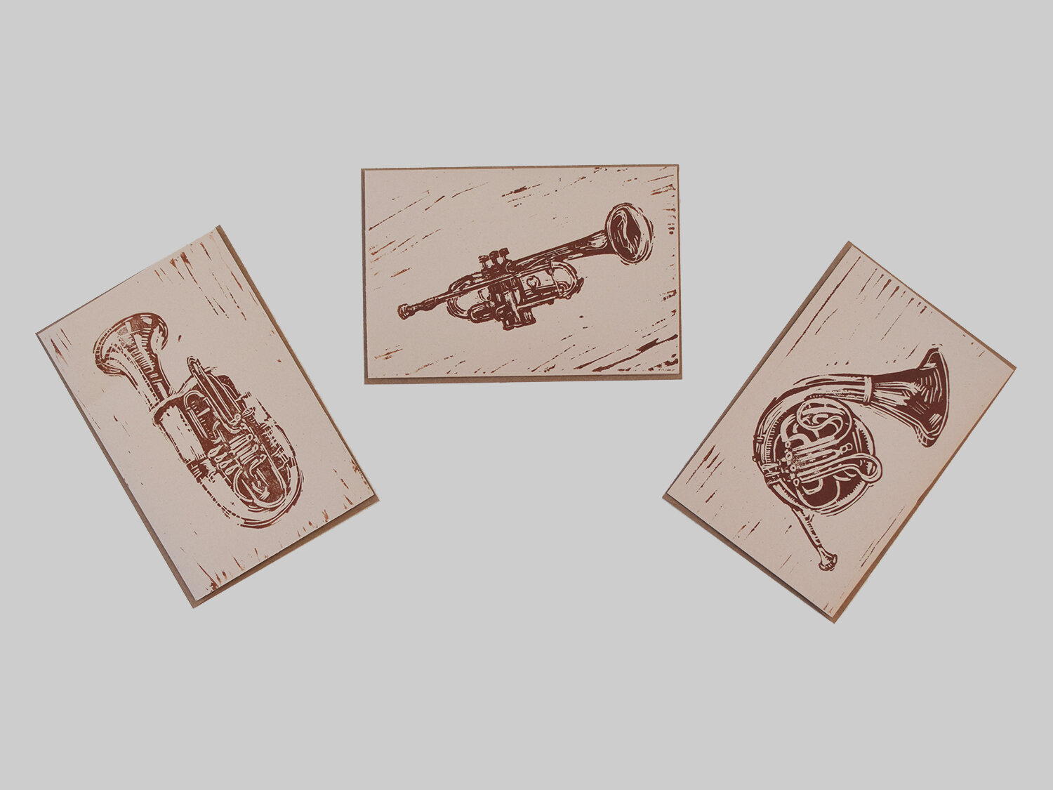 Brass Instrument Block Prints