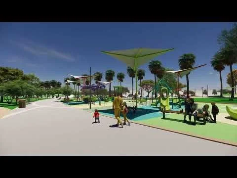 Video Rendering of the Avalon Pedestrian Bridge and Promenade Gateway at the Port of Los Angeles