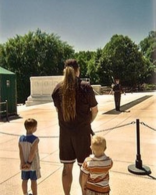 2009: Buggy, Pops, and Brother at Tomb of the Unknown Soldier saying thank you to our fallen!