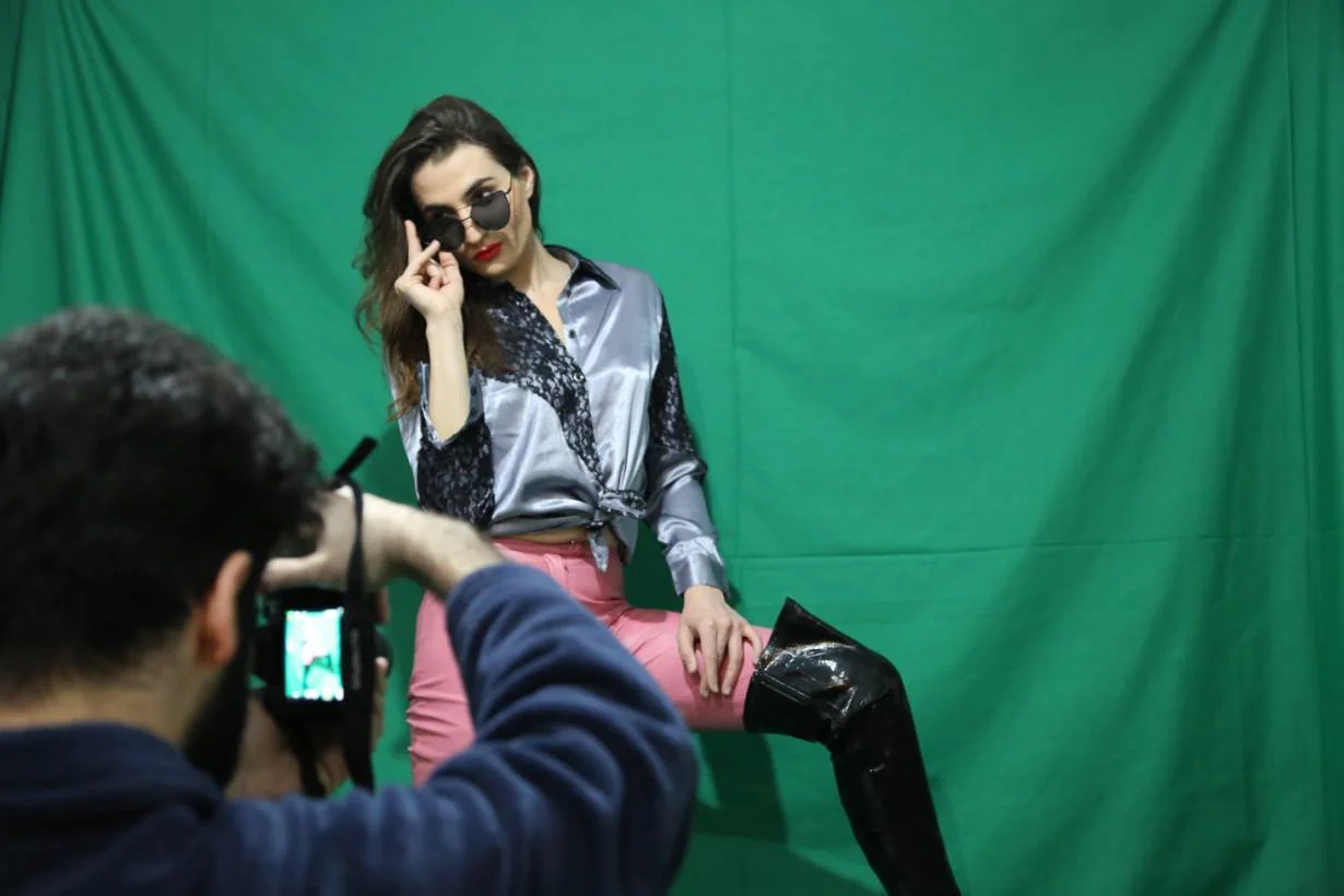 Sasha Elijah, a Lebanese transgender model, poses for photos for her social media accounts, north of Beirut, Lebanon, February 2, 2018. Thomson Reuters Foundation/Heba Kanso