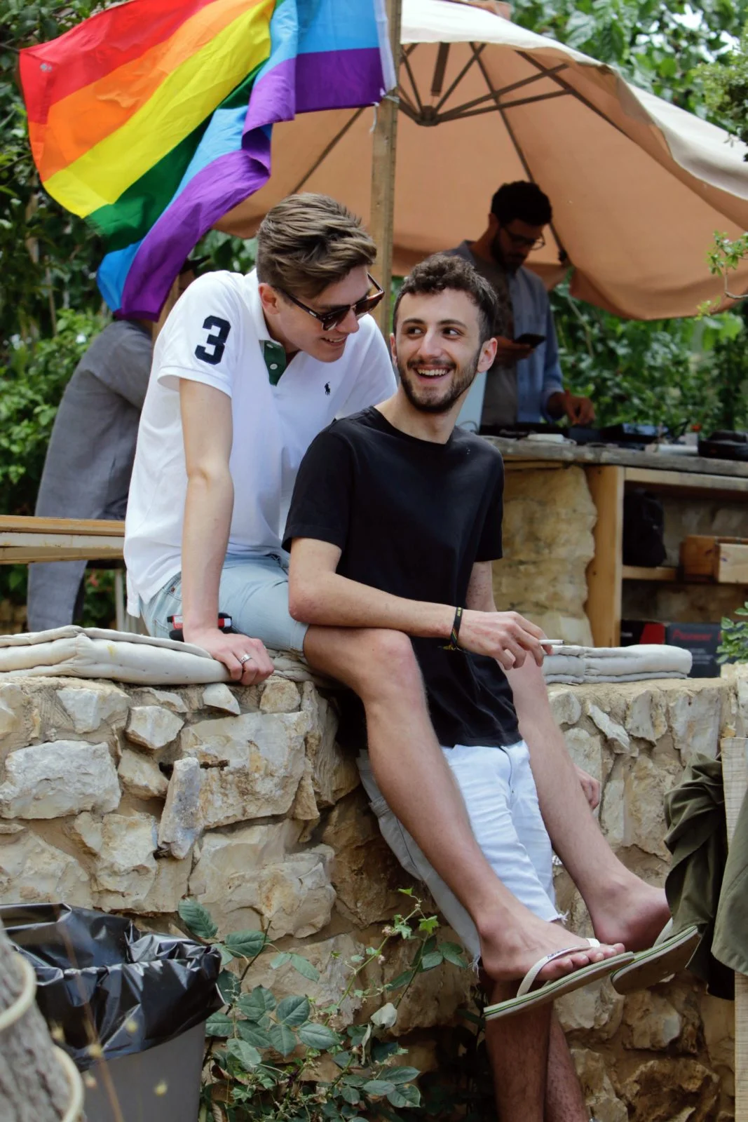 Members of Lebanon’s LGBTQ community attend a picnic the coastal city of Batroun, north of Beirut, on May 21, 2017, as part of the Beirut Pride. (IBRAHIM CHALHOUB/AFP/Getty)