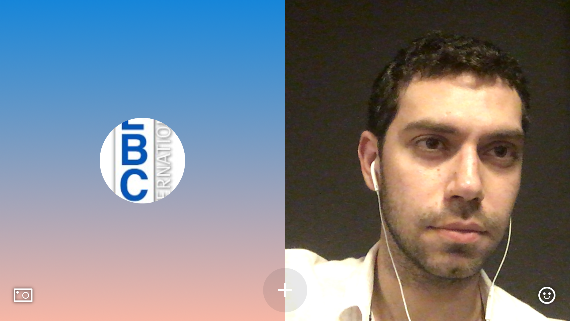 Screenshot during the Skype interview on LBCI - May 16, 2018