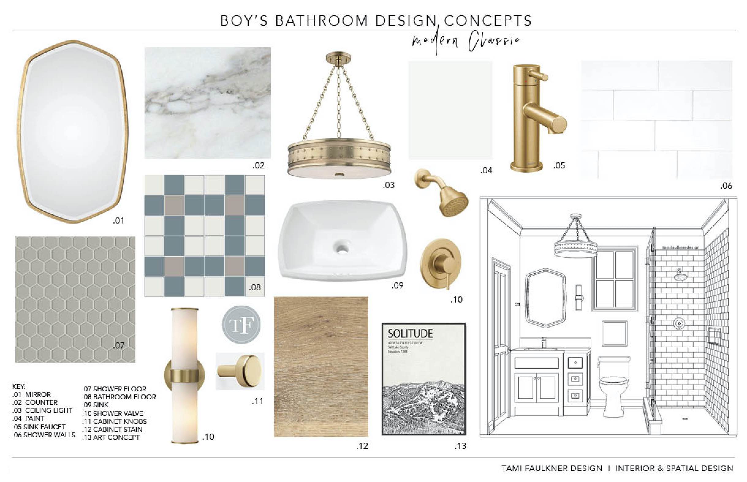 CONCEPT BOARD - GOLD FINISHES