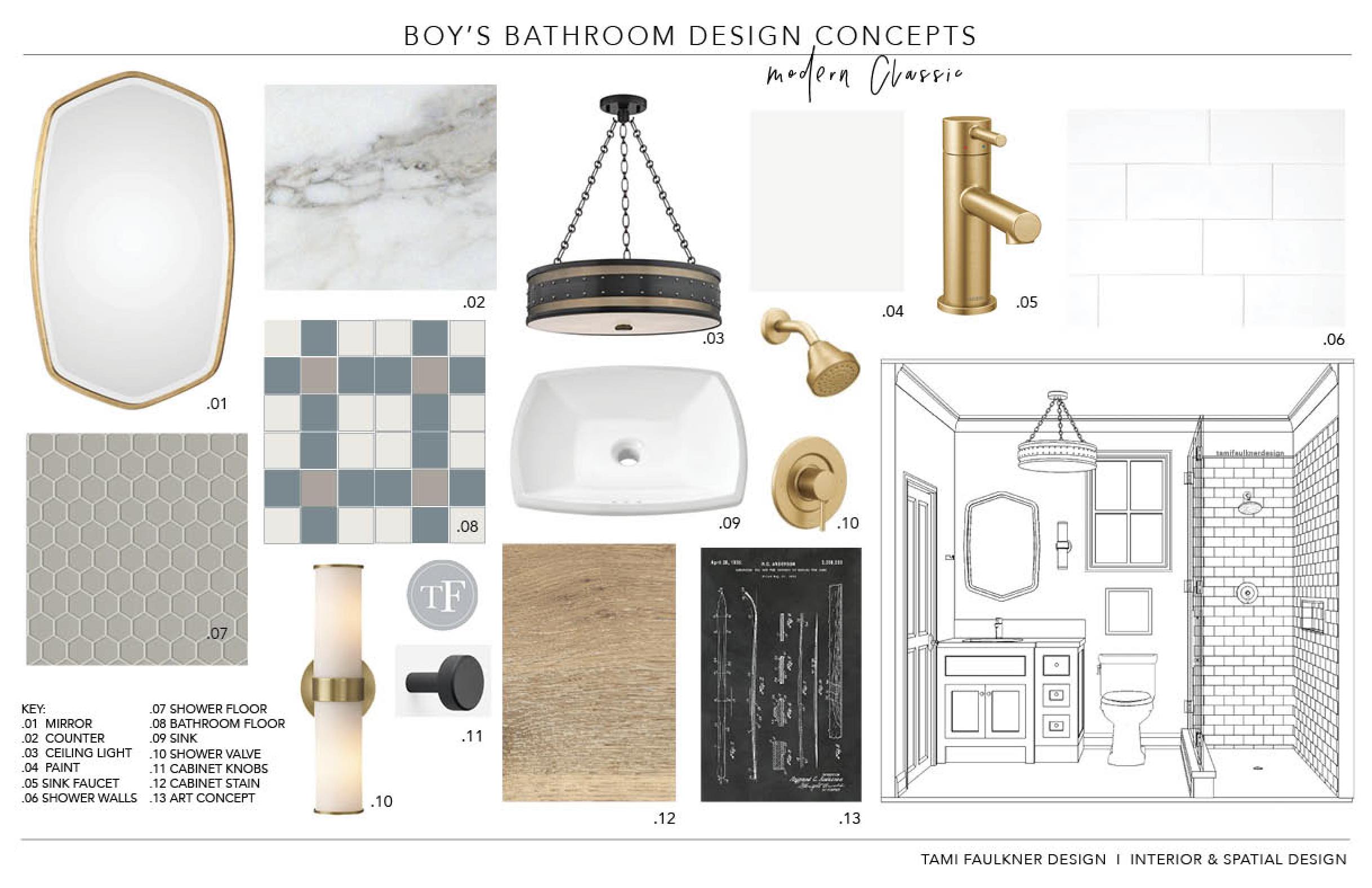 CONCEPT BOARD - GOLD & BLACK FINISHES