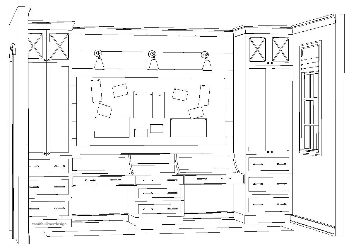 WINDOW SEAT ELEVATIONS.