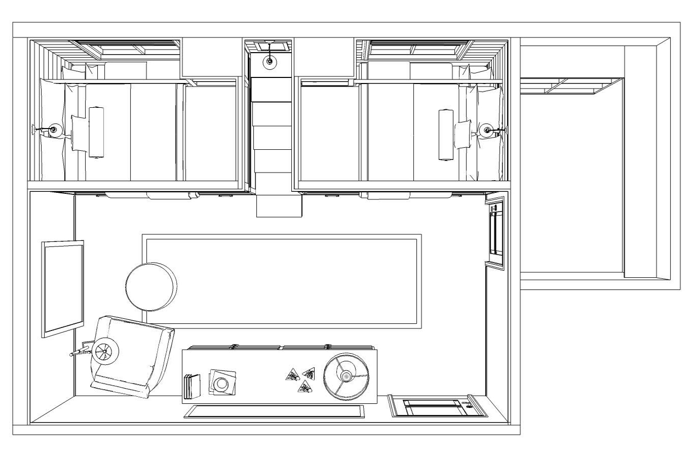 BUNK ROOM PERSPECTIVE PLAN