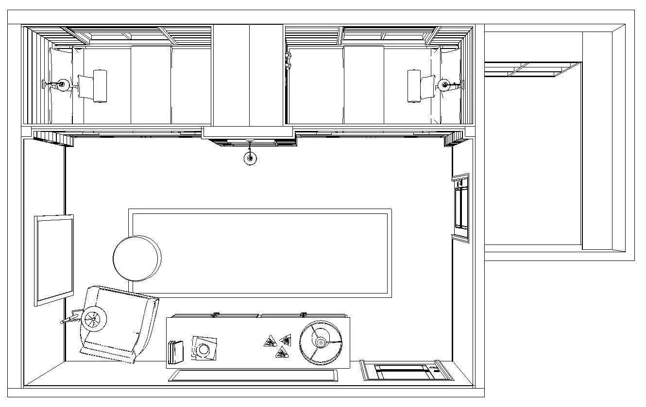 SIDE-BY-SIDE PLATFORM BEDS - PLAN VIEW