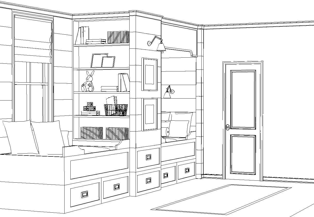 SIDE-BY-SIDE PLATFORM BEDS - PERSPECTIVE