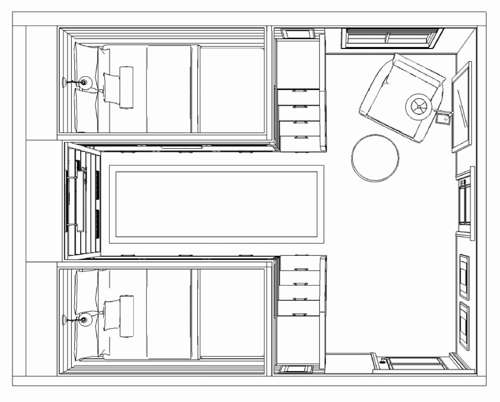 BUNK ROOM - PERSPECTIVE PLAN