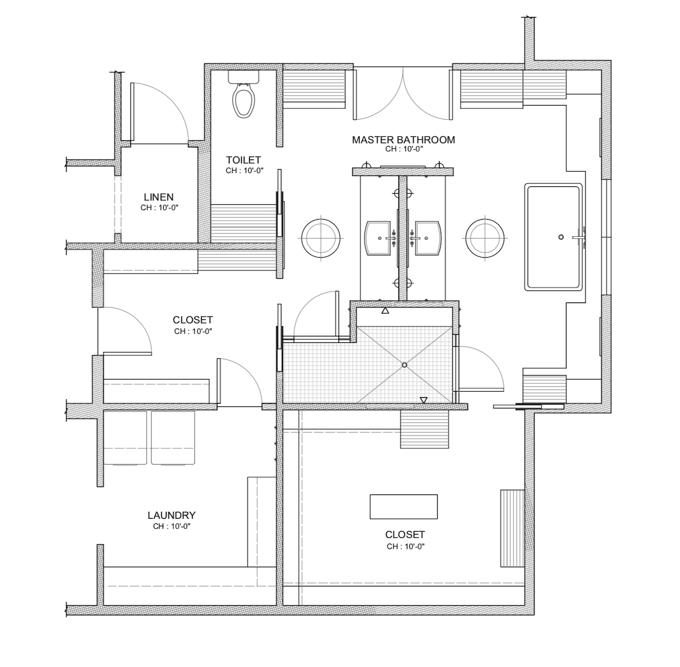 Bathroom Floor Plan Isometric Drawing