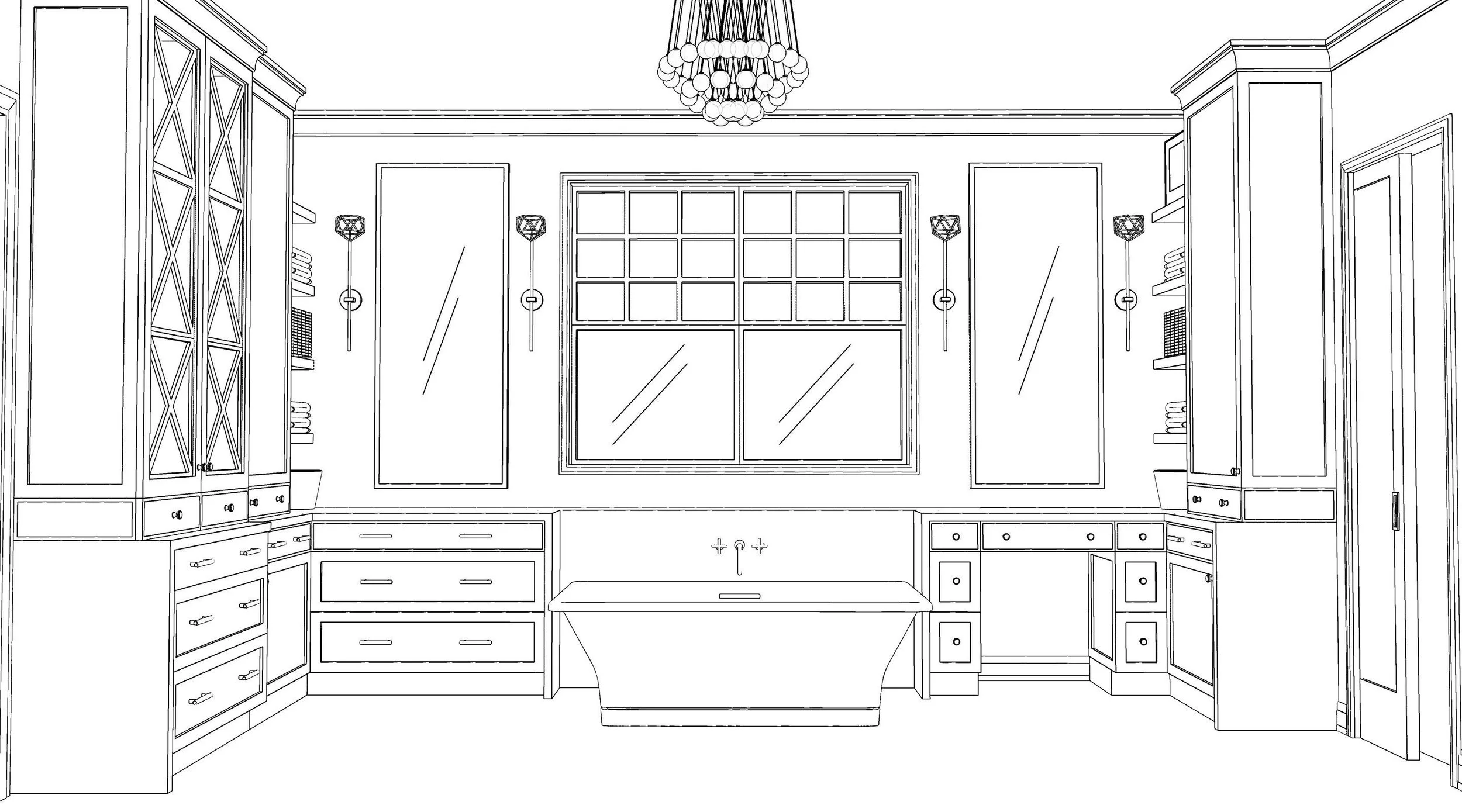 MASTER BATH DESIGN LEVEE RULES PROJECT — TAMI FAULKNER DESIGN