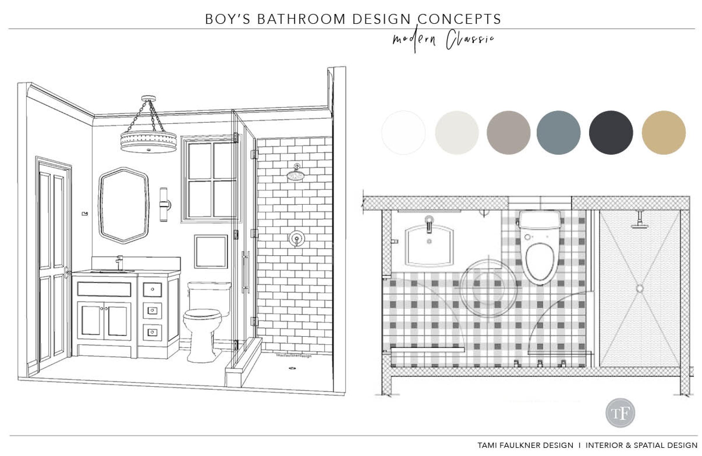 BOYS' BATHROOM DESIGN - MOUNT VALLEY PROJECT — TAMI FAULKNER DESIGN