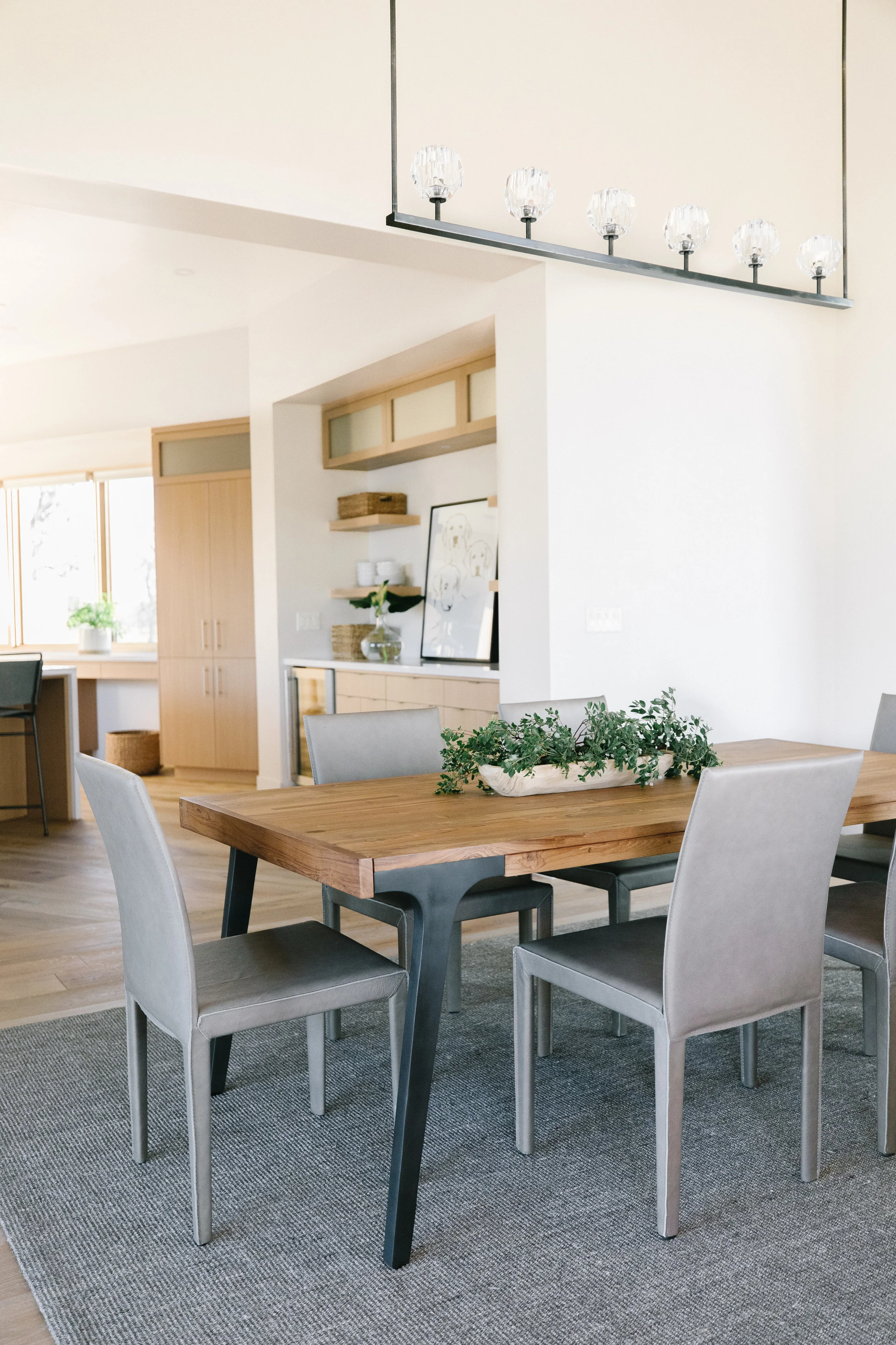 VIEW FROM DINING ROOM, LOOKING TOWARDS KITCHEN BUFFET