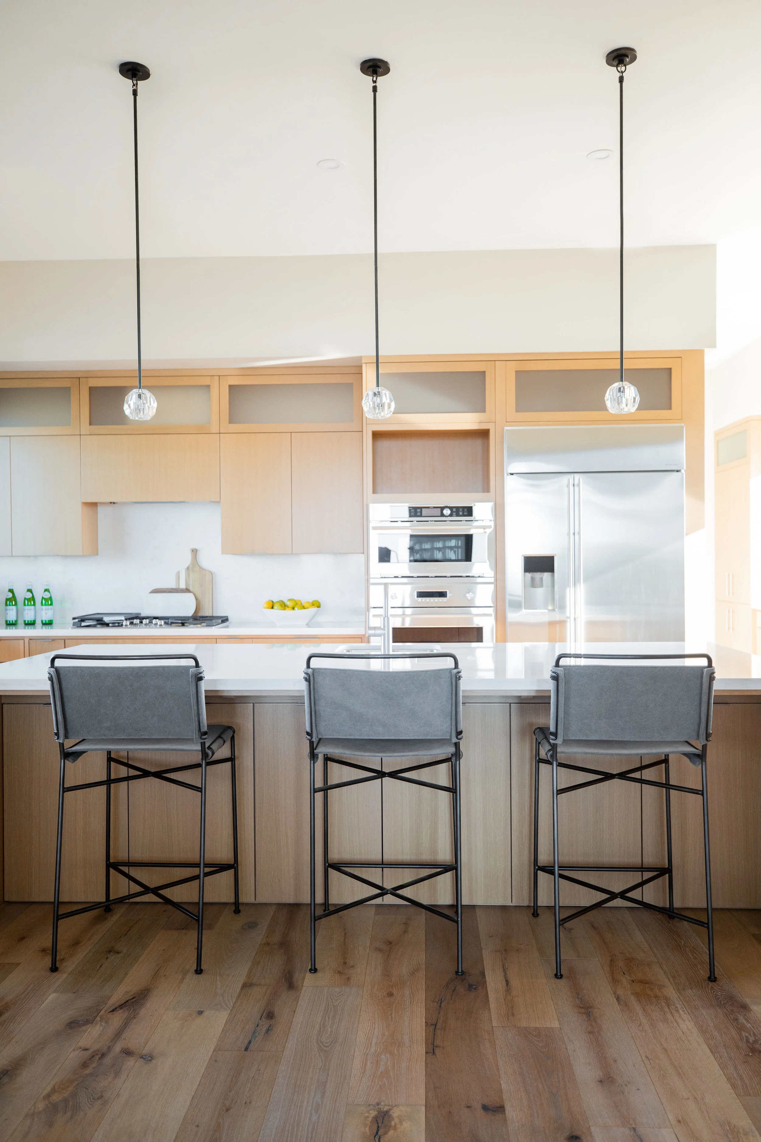 VIEW OF KITCHEN FROM DINING ROOM