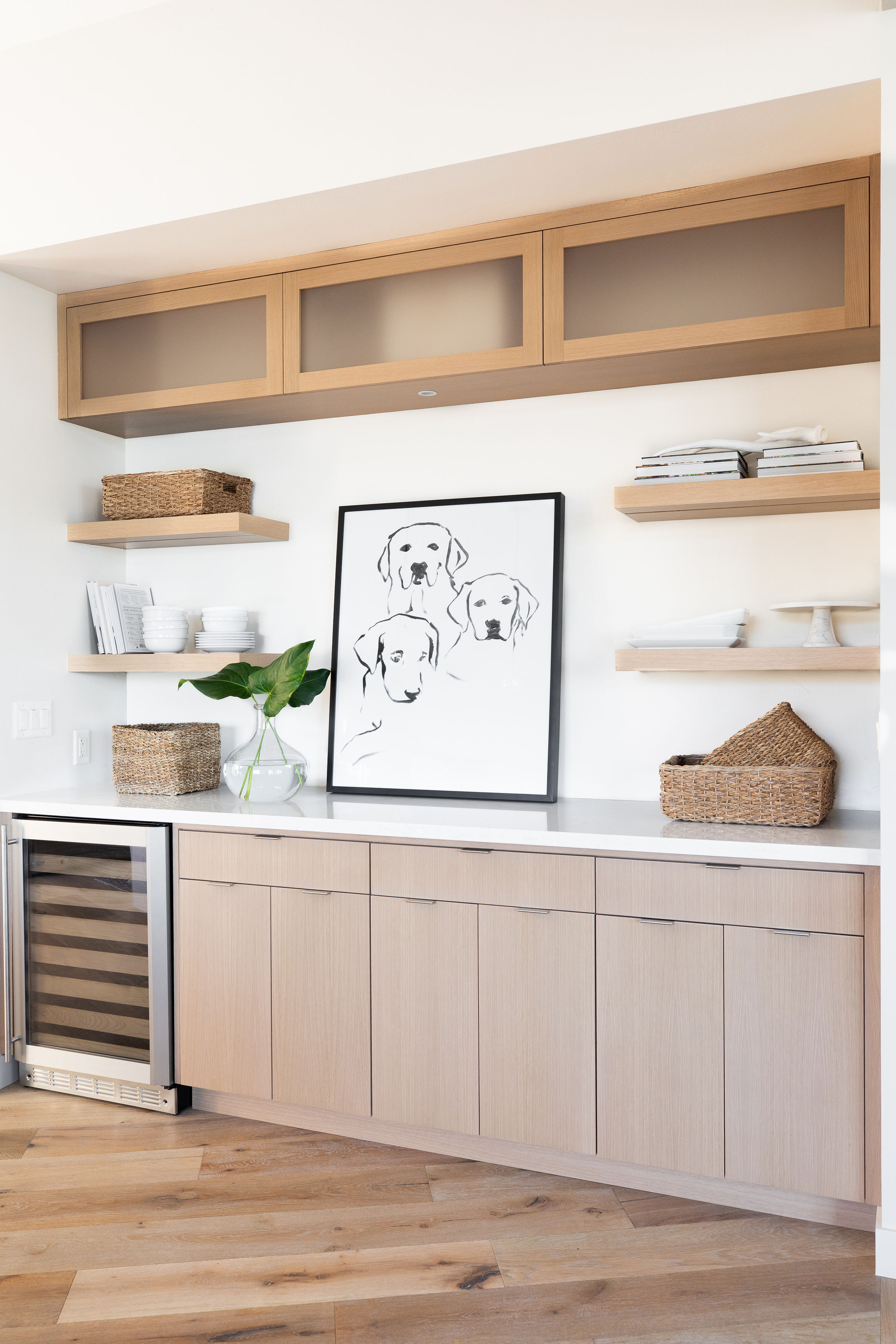 BUFFET WITH WINE REFRIGERATOR