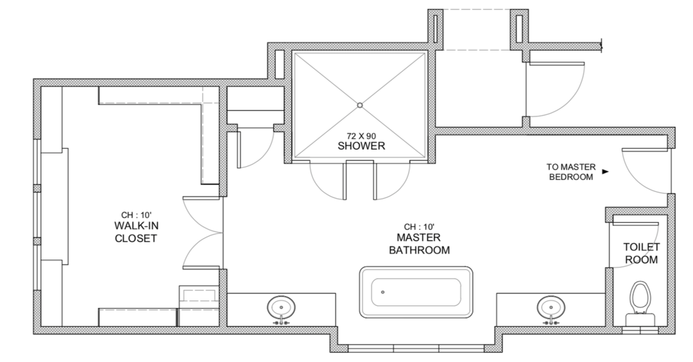 Getting The Most Out Of A Bathroom Floor Plan Tami Faulkner Design - Bathroom Layout With Shower And Bath