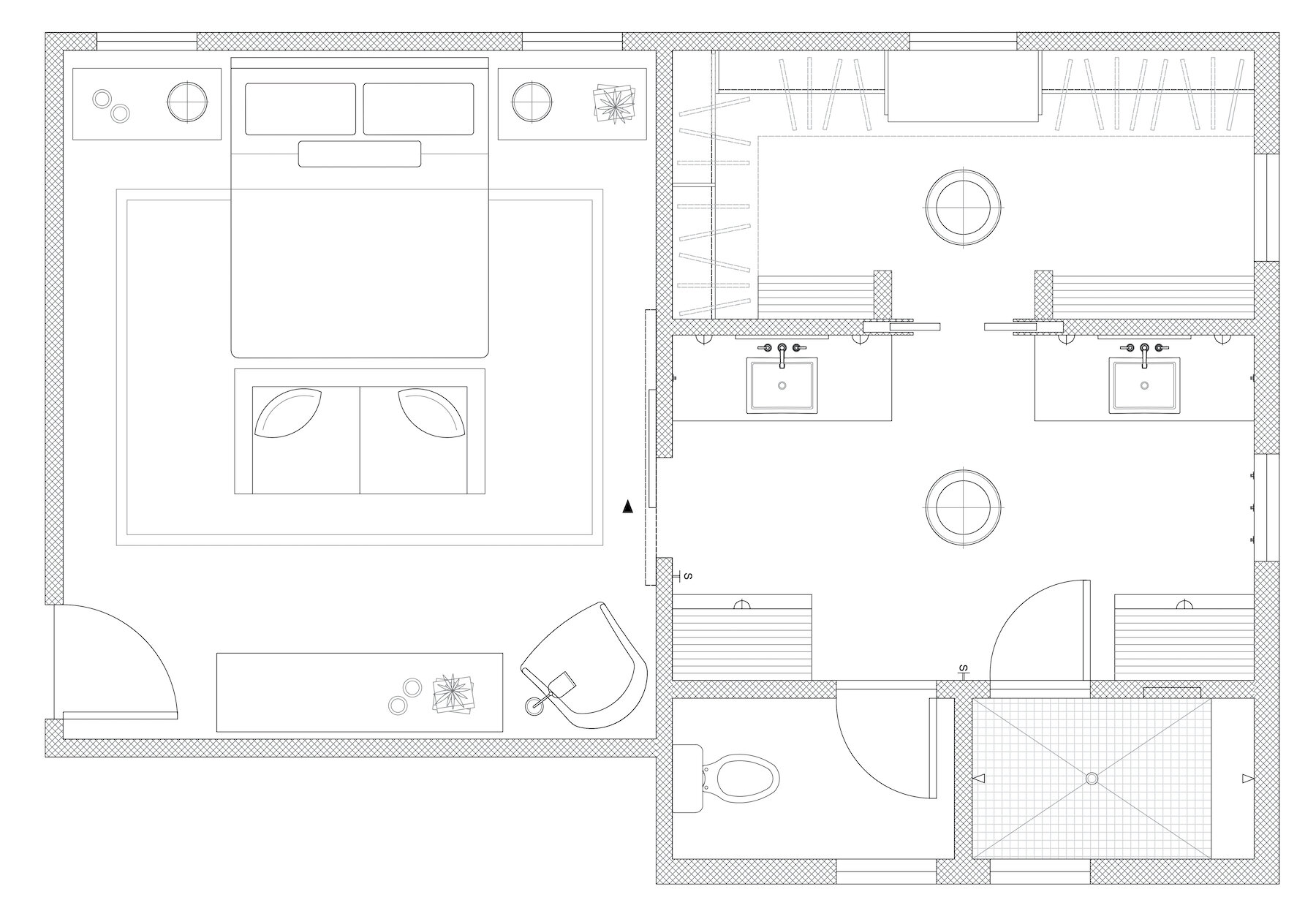 Small Master Closet Floor Plan Design Tips Melodic Landing Project Tami Faulkner Design