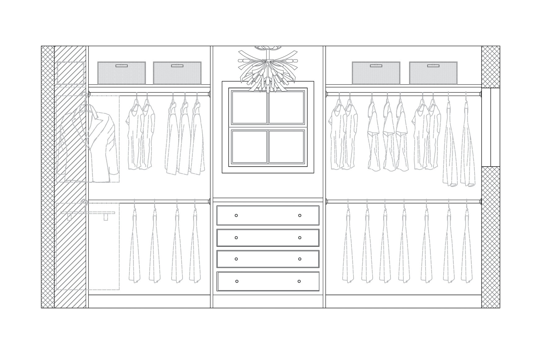 MASTER BATHROOM CLOSET ELEVATION