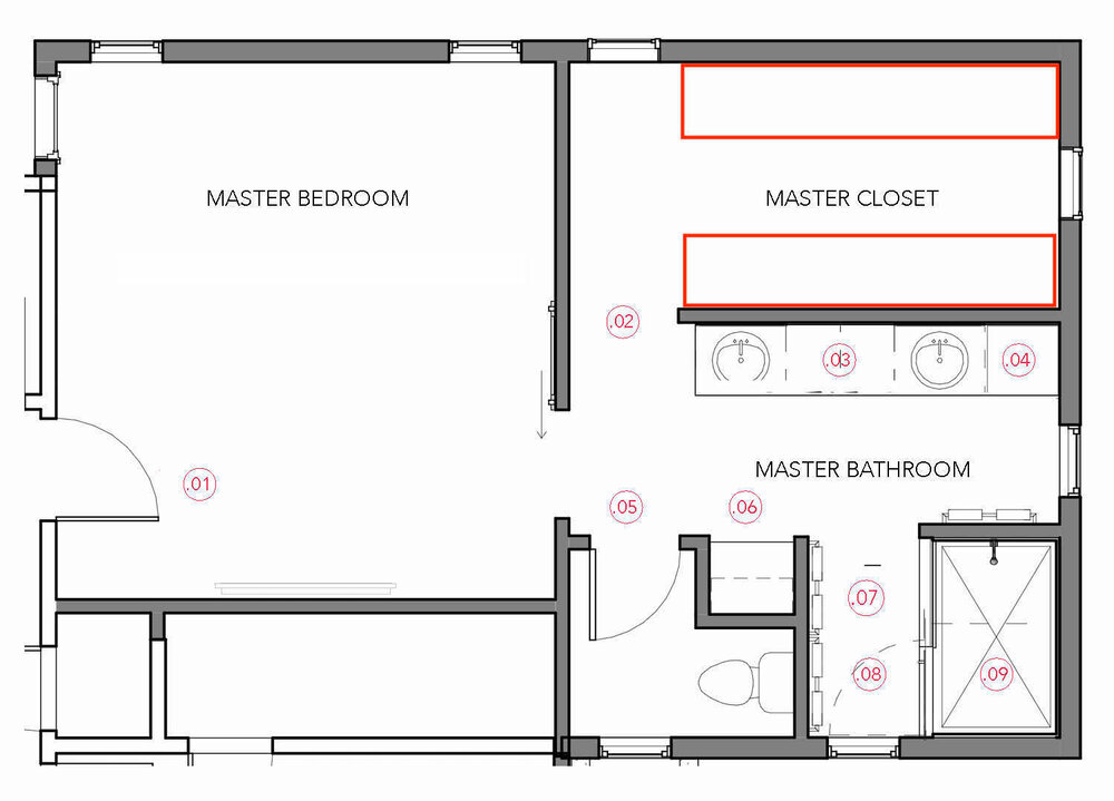 Small Master Closet Floor Plan Design Tips Melodic Landing Project Tami Faulkner - Master Bathroom And Closet Layout Ideas