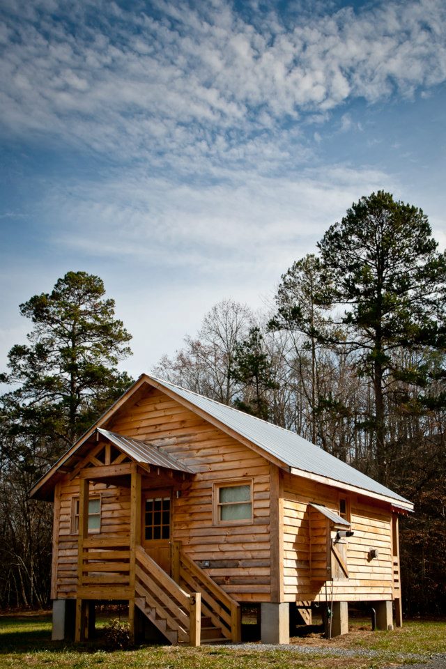 One of four private, creek-side cabins
