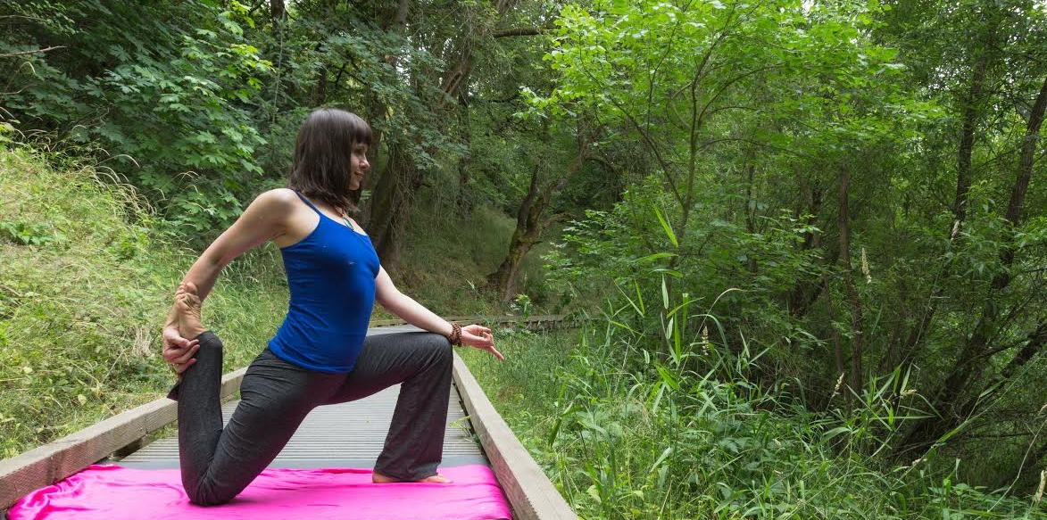 Kimi Marin Yoga in Monkey Tail Pose 