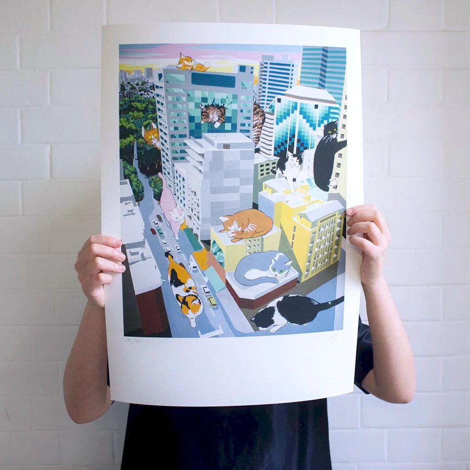 Cats Rule The City(giclee print A2) .jpg