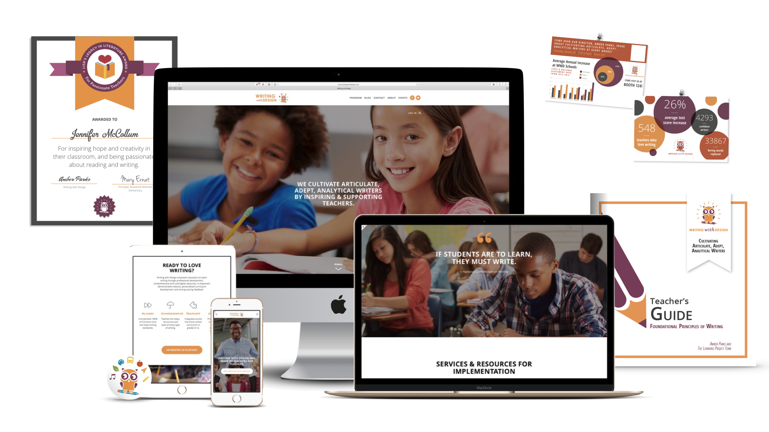 Website & collateral for Writing with Design