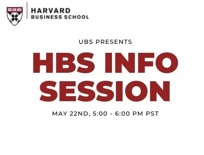 Harvard Business School Information Session Hosted by UBS