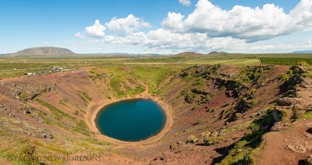  The Kerið volcanic crater and surrounding countryside 
