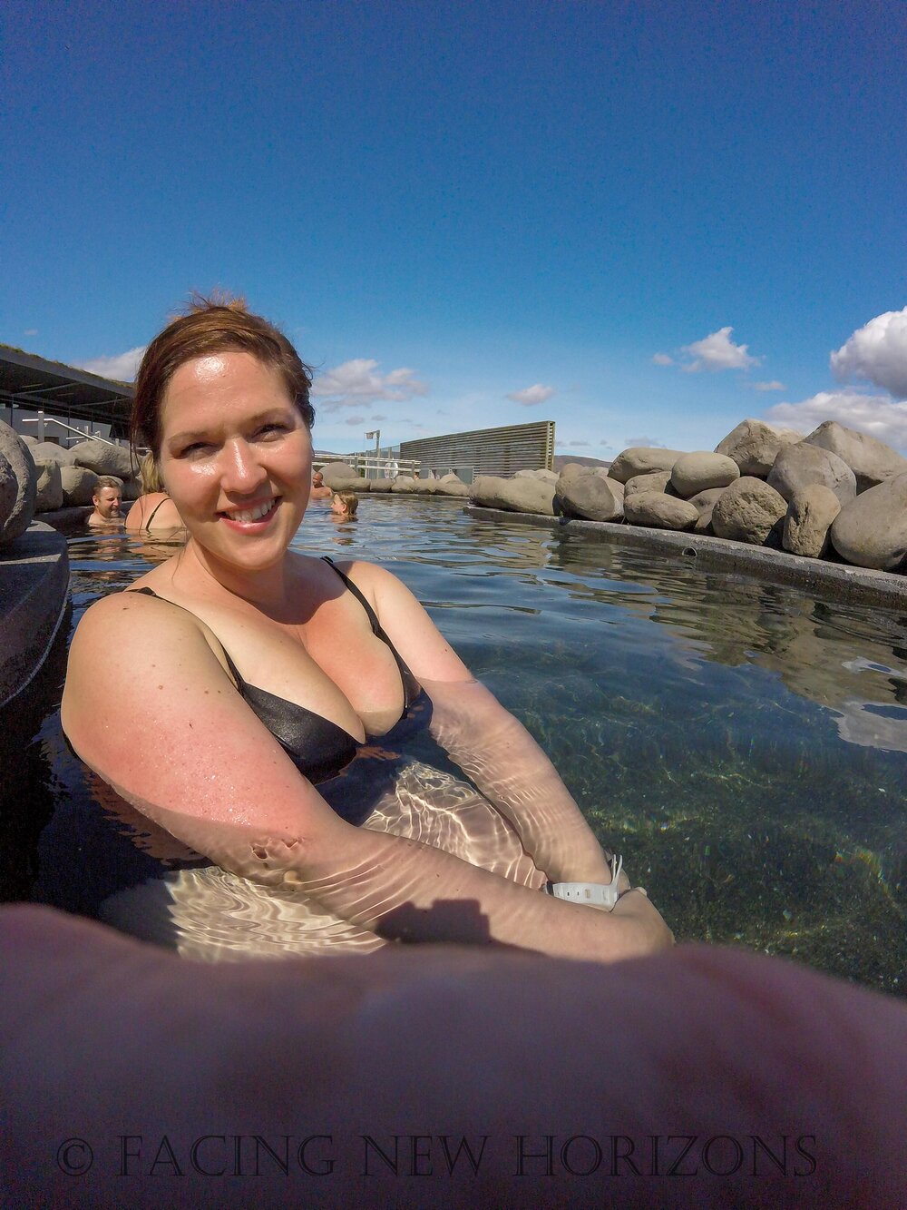  Relaxing back in the hot pools at Laugarvatn 