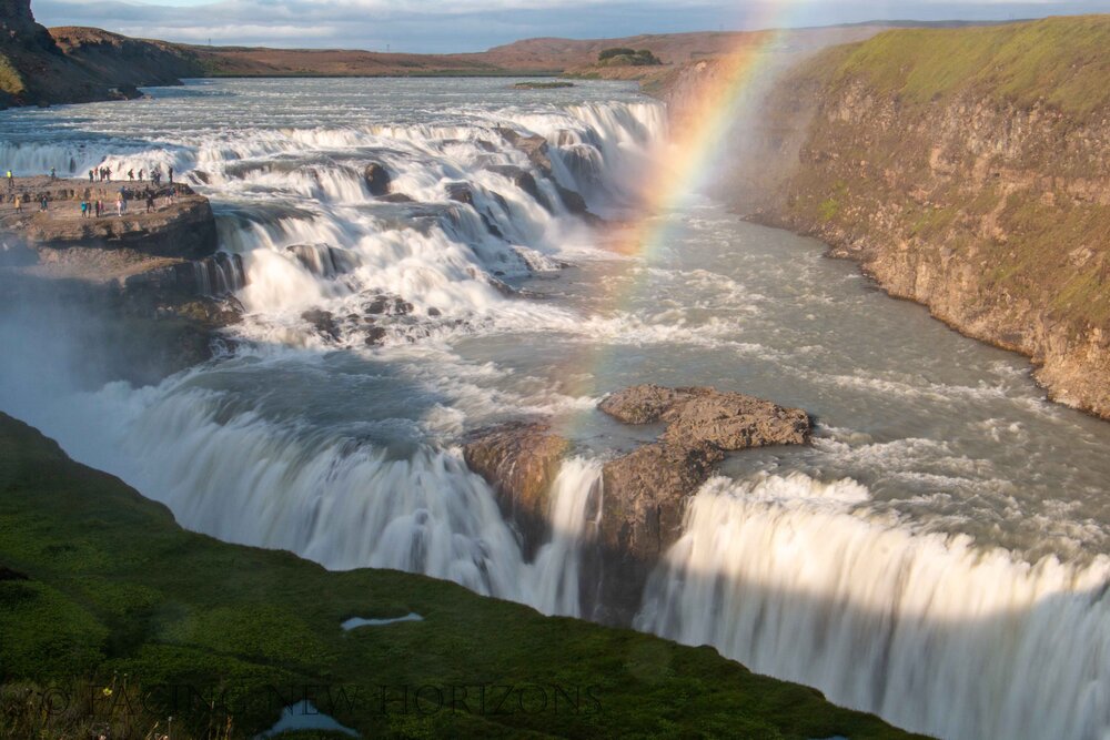  The amazing Gullfoss with a rainbow crossing the falls 