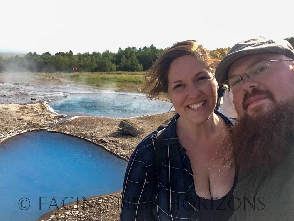 Super blue volcanic water selfie! 