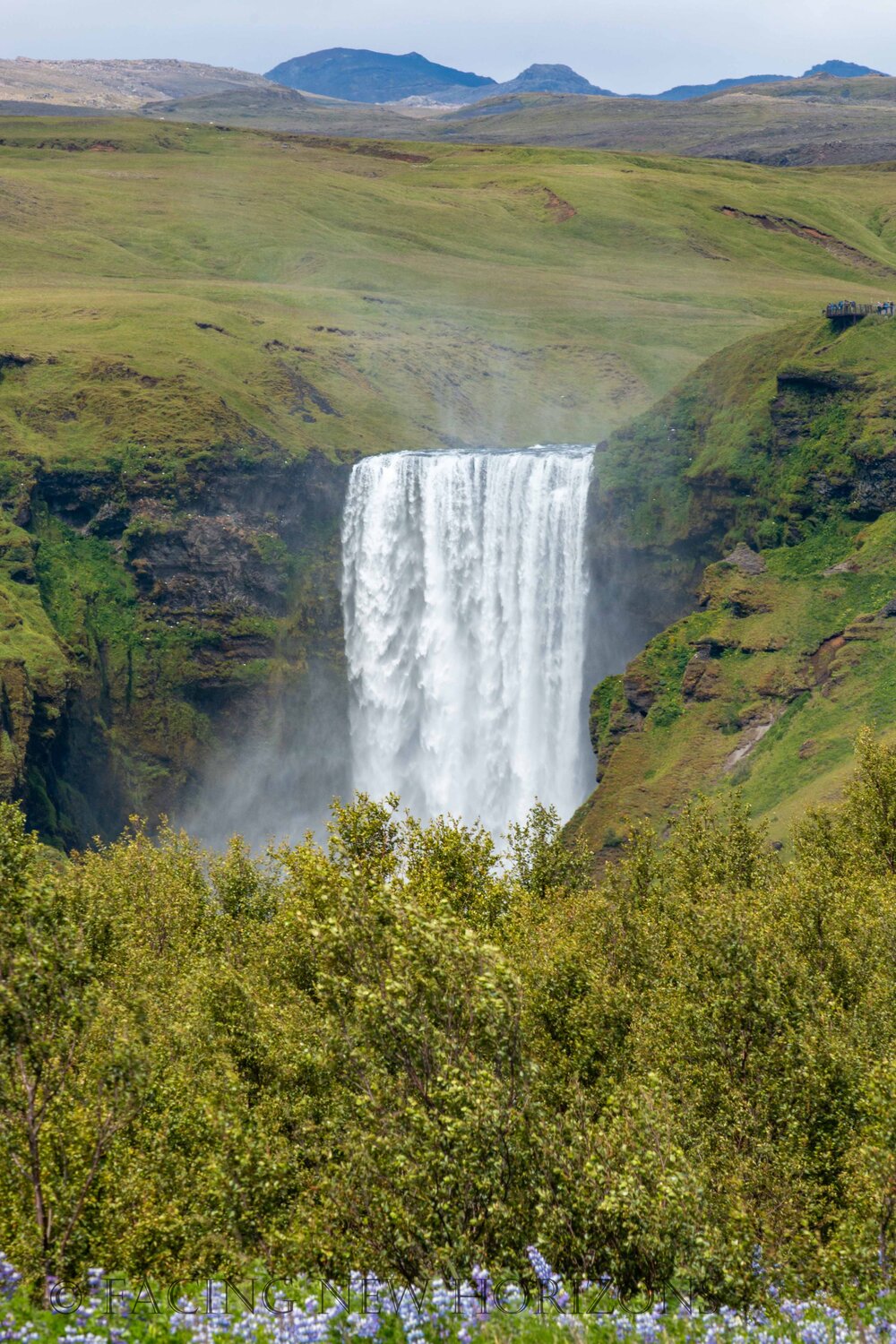  Skógafoss and the surrounding landscape. So beautiful 