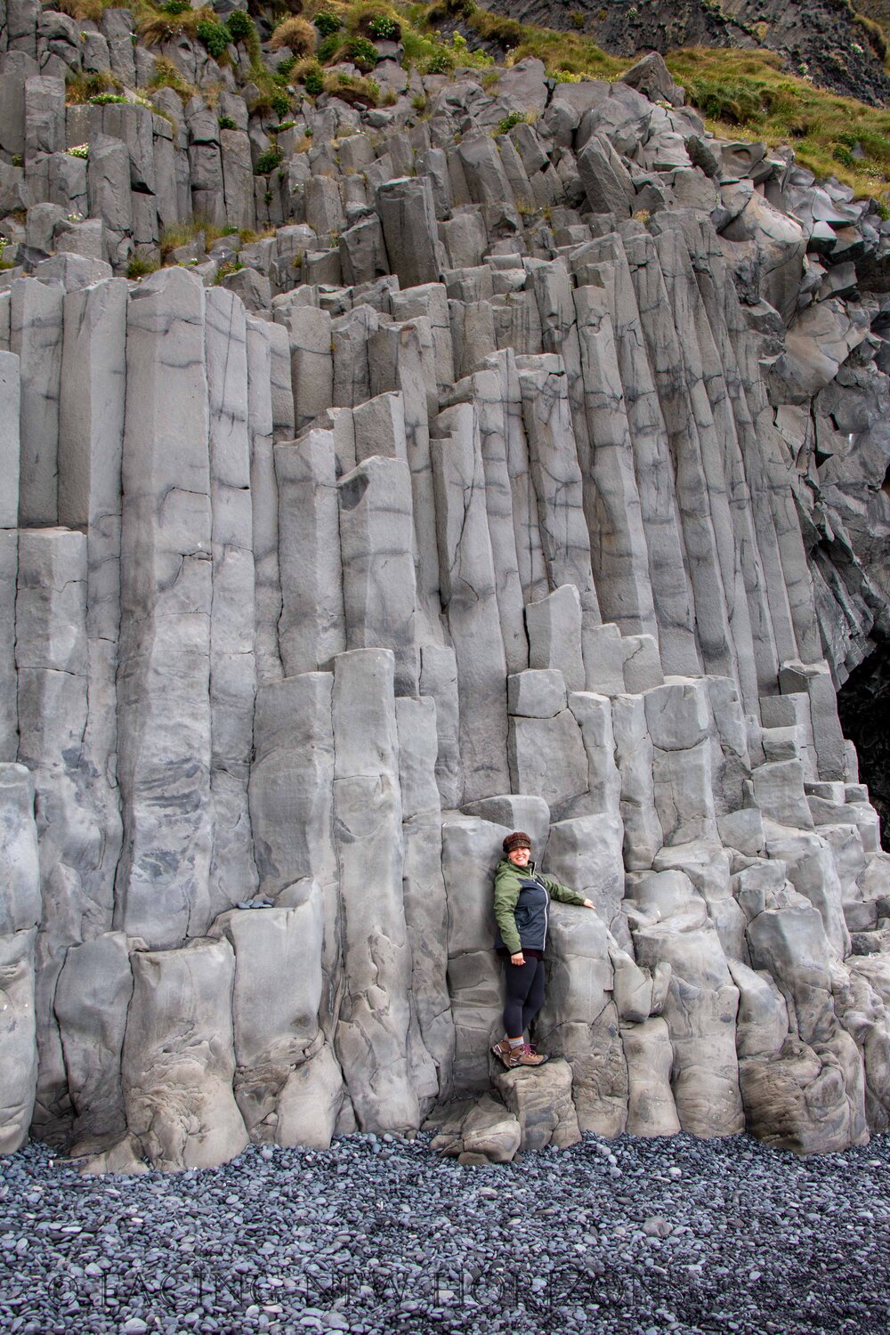  In case you were wondering at the size of the Reynisfjara basalt columns, Beth stands for scale 