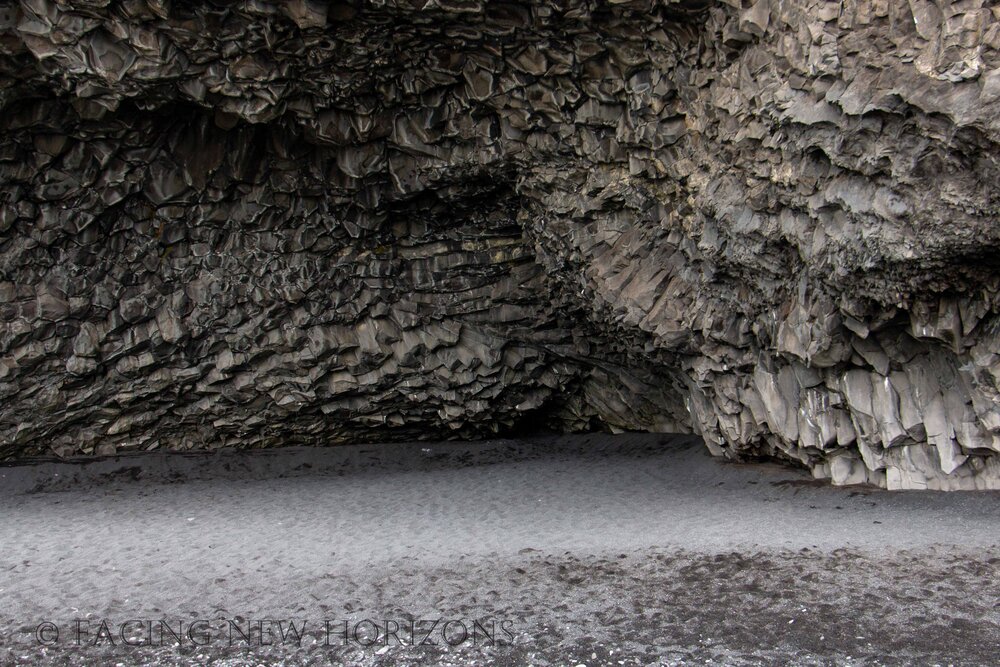  Inside the Hálsanefshellir basalt cave at Reynisfjara  