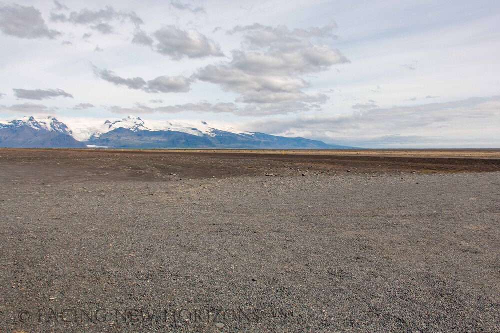  Flat. All flat. Except the mountains. 