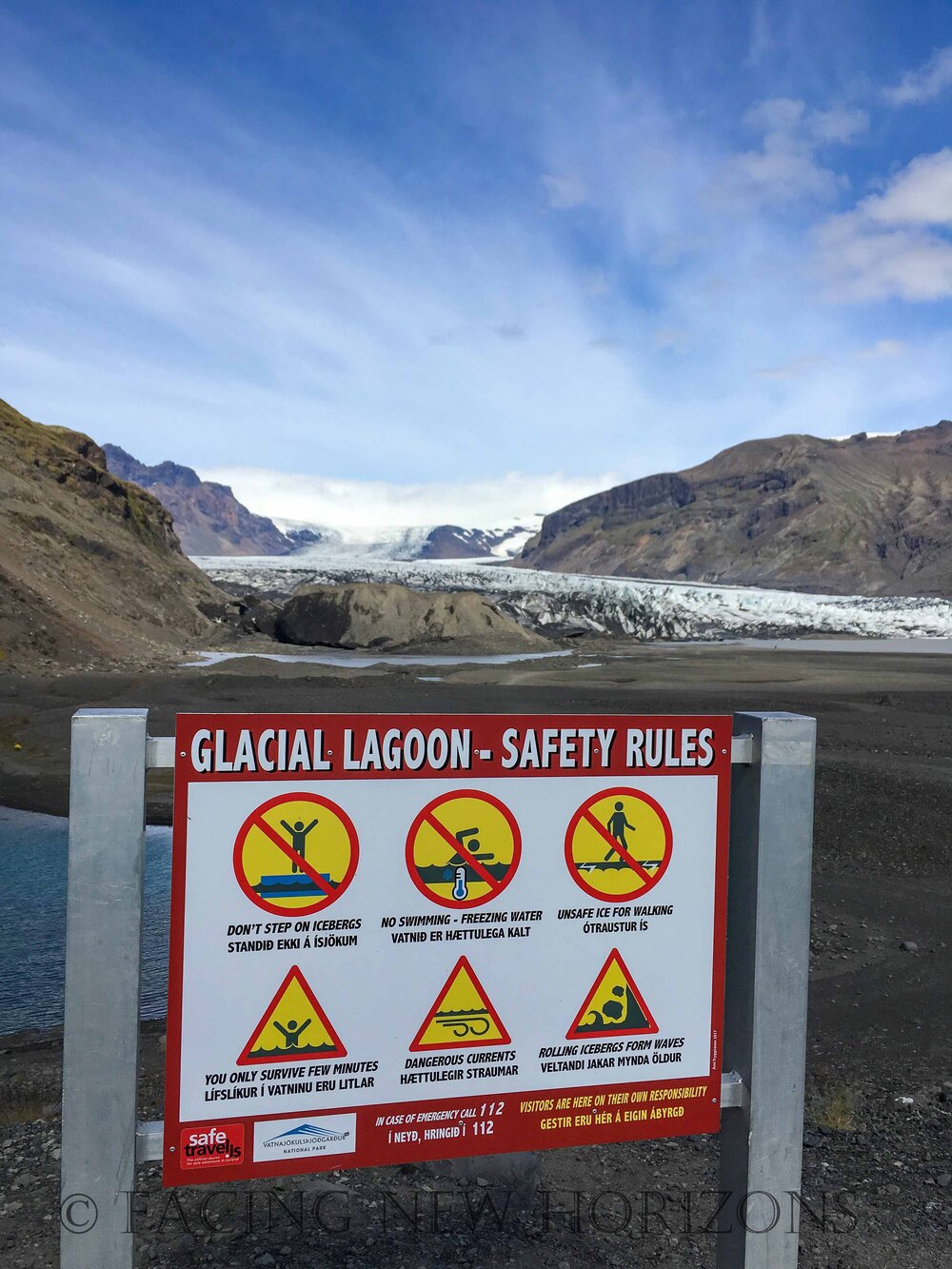  You can take tours out to the glacier, but you really shouldn’t go out on your own. And regardless of how beautiful the water is, definitely don’t swim in the glacial pools unless you want hypothermia  