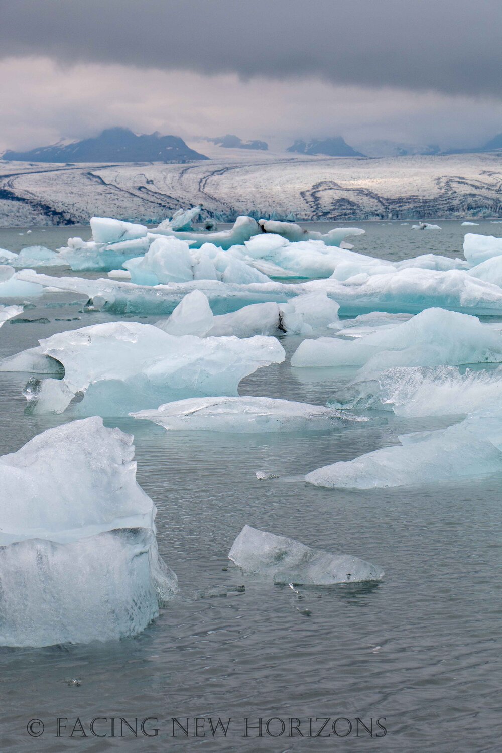  Jökulsárlón ice floating free from the glacier. These ice chunks likely sat as part of the Vatnajökull glacier since before the pyramids were built! 